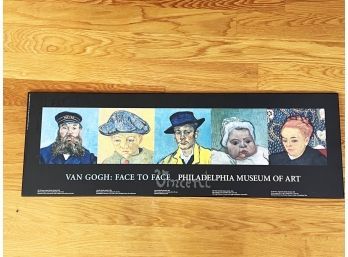 (AR-18) VAN GOGH 'FACE TO FACE' MOUNTED POSTER - PHILADELPHIA MUSEUM OF ART - 36' BY 12'