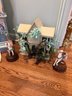 LOT Of Carousel Horses, Victorian House And Birdcage