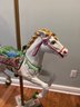 Pair Of Molded Hand Painted Carousel Horses