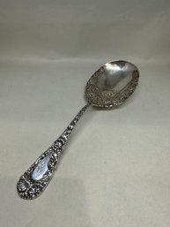 Durgin Chrysanthemum Sterling Silver Serving Spoon