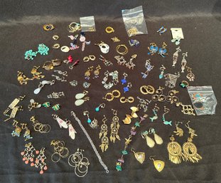 Mixed Lot Of Costume Jewelry Earrings
