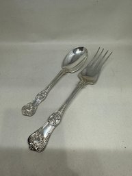 Tiffany & Co. Sterling Silver 'English King' Serving Fork And Spoon