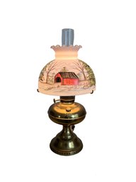 Antique Style Hand-painted Lamp (from Vermont)