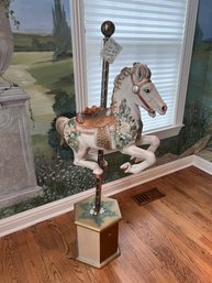 Brass Pole Hand Painted Molded Carousel Horse