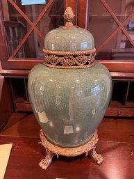 Decorative Bronze Mounted Vase Urn