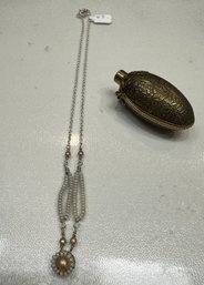 Sterling Silver Necklace & Costume Pendant