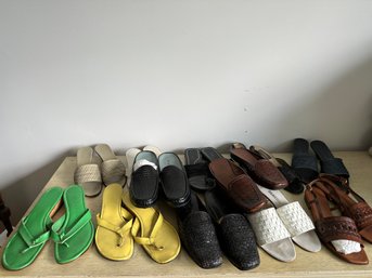Lot Of 12 Pair Of Women's Shoes, Slides