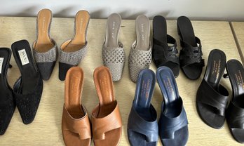 Lot Of 7 Pair David Pliner & Other Shoes, Slides