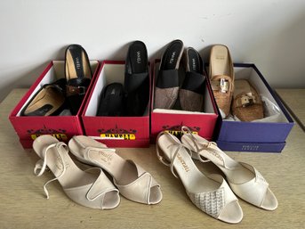 Lot Of 6 Pair Of Women's Slides, Shoes