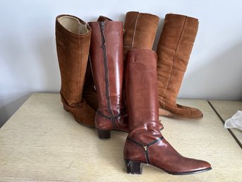 Lot Of 3 Pair Of Tall Boots