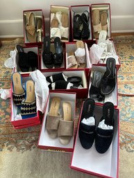 Lot Of 13 Pair Vanelli Shoes, Slides, Never Worn
