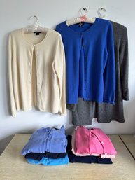 Lot Of 9 Cashmere Cardigan Sweaters