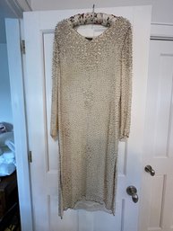 Vintage Great Gatsby Styled Silk Beaded Dress