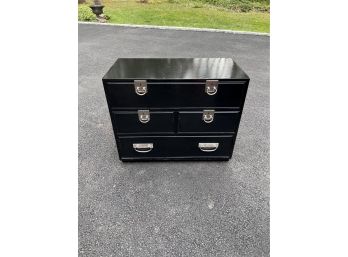 Mid Century Founders Black Lacquer Cabinet Dresser