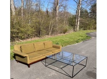 Vintage Mid Century Cubist Ron Gilad Style Square Coffee Table