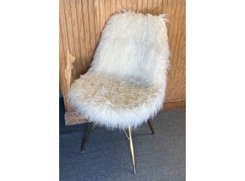 Mid Century Style Contemporary Shag Side Chair