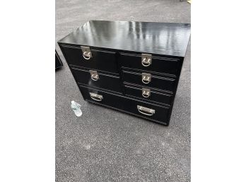 Mid Century Black Lacquer FOUNDERS Dresser Cabinet