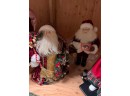 Lot Christmas Decor , Trees, Santas And An Animated Mrs Claus