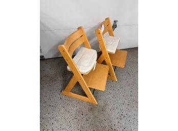Pair Adjustable Childs Chairs