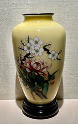 Japan Yellow Cloisonne Vase