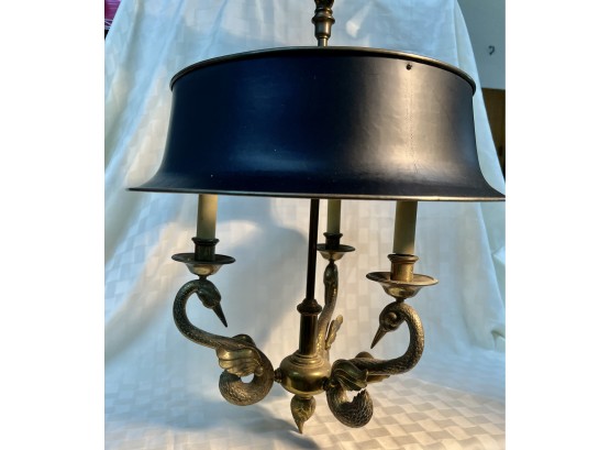 Chapman Brass Traditional French Chandelier With Swan Motif