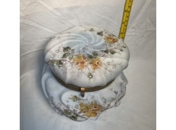 Wave Crest Opal Swirl Yellow Roses Jewel Box - Large