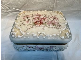Wave Crest Rococo Floral Handkerchief Box