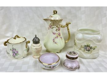 Misc Lot Porcelain And Glass - 8 Pieces