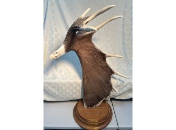 Don Stone Moose Antler Hand Carved Eagle Sculpture - Listed Artist