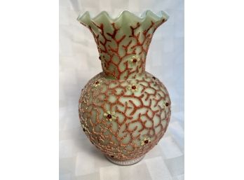 Mt Washington Seaweed Coralene Vase