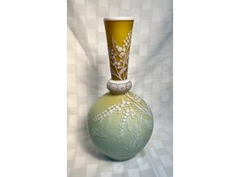 Antique Thomas Webb Cameo 'Wildflower / Butterfly' Vase - 3 Colors