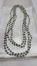 34' Blue, Brown And White Pearl Necklaces With Earrings, Gold Post