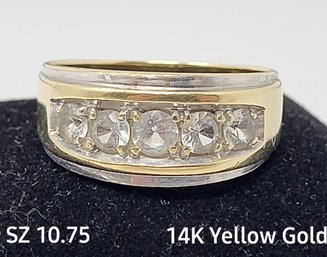 SZ 10.75 14 KT Yellow Gold  Men's Ring, 10.1 Grams