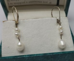 Suzanne Somers Collection Sterling Silver And Freshwater Pearl Earrings