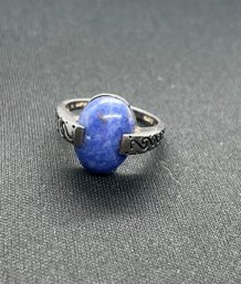Sterling Silver .925 Ring Size 10 Blue Lapis Lazuli