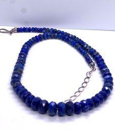 Sterling Silver With Lapis Lazuli Stones,  36.6 Grams  20' Long