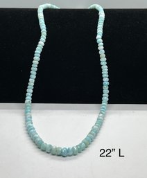 Sterling Silver Necklace .925 Clasp, Necklace With Beads 22' Long Approximate