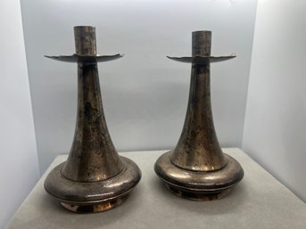 Gorham Sterling Candle Holders Approximate 5' Tall