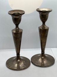 Sterling Silver Candle Holders Weighted