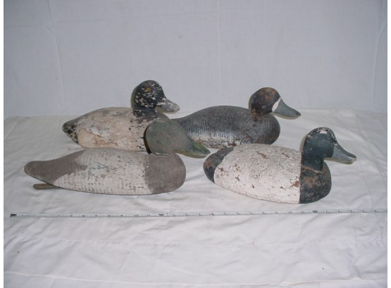 Group Of 4 Old Wood Duck Decoys