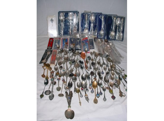 Lot Of Souvenir Spoons And Collector Spoons