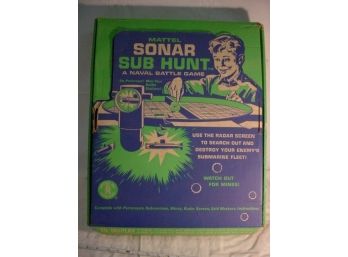 Sonar Sub Hunt Game By Mattel In Original Box