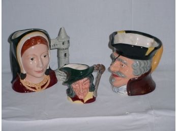 2 Royal Doulton Toby Pitchers, 1 Figural By Doreen