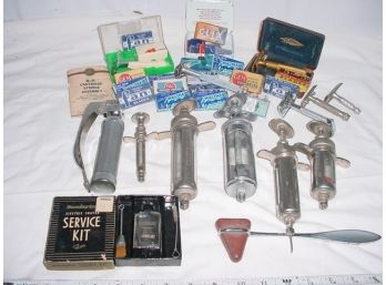 Veterinary Syringes, Safety Razors & Blades, Electric Razor Tool Kit, Reflex Hammer