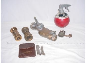 Fire Valve, Extinguisher And Nozzle, Lock, Tool Kit