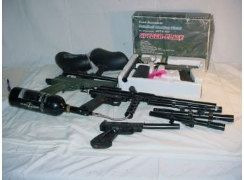 Paint Ball Lot, 4 Guns And Accessories