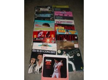 Group Of 25 331/3 RPM Elvis Presley LP Record Albums