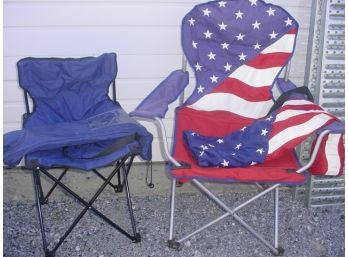 Two Folding Camp Chairs With Carrying Cases  (226)