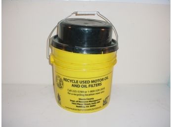 2 Used Motor Oil Recycling Pails  (164)