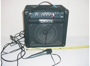 Crate Bass Amp, BT-15 Karaoke With Microphone, 14'x 14'   (170)